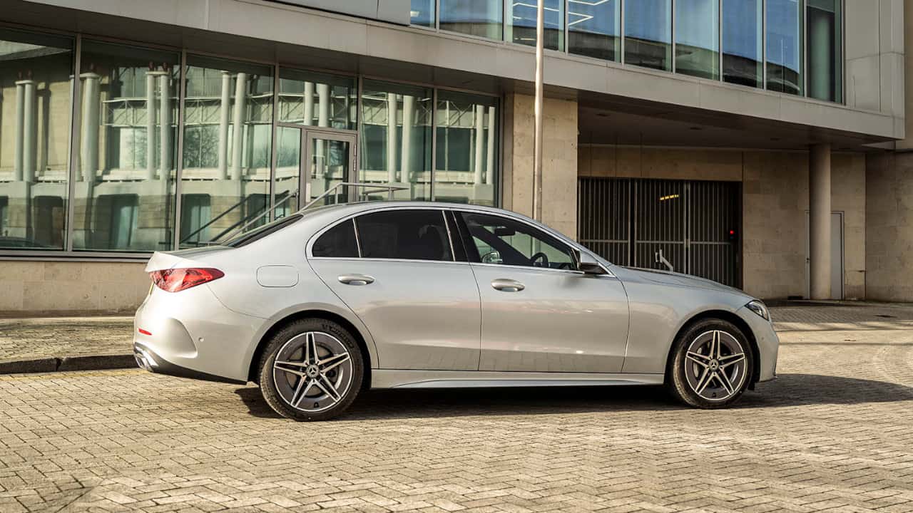 Silver Mercedes-Benz C-Class Side
