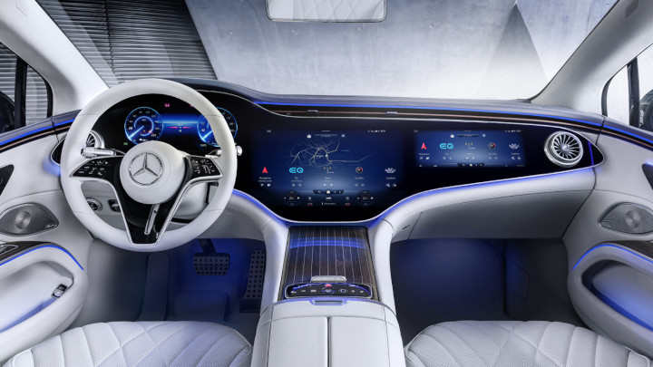 Mercedes-Benz EQS White Interior