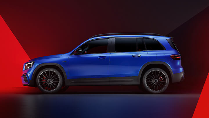 Blue Mercedes-AMG GLC Side