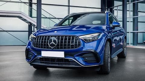 Blue Mercedes-AMG GLC SUV Front