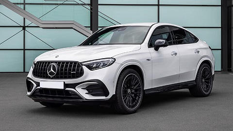White Mercedes-AMG GLC Coupe Front