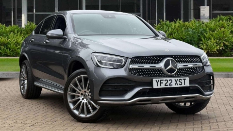Grey Mercedes-Benz GLC Coupe AMG Line Premium Exterior Front Static