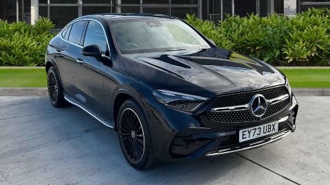 Black Mercedes-Benz GLC Coupe AMG Line Premium Plus Exterior Front Static