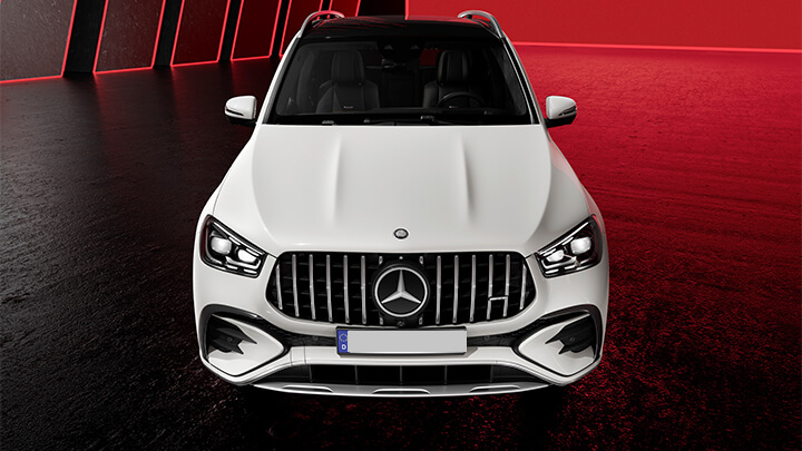 White Mercedes-AMG GLE SUV Front