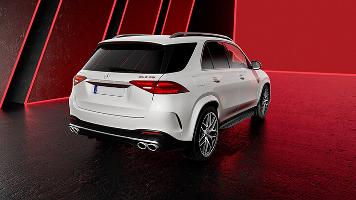 White Mercedes-AMG GLE SUV Rear