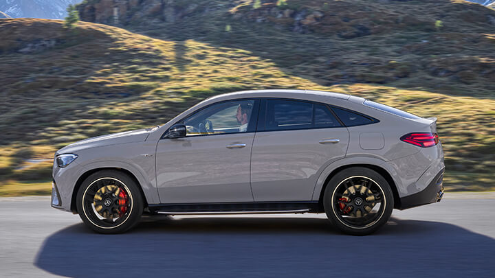 Grey Mercedes-AMG GLE Coupe Driving Side Shot