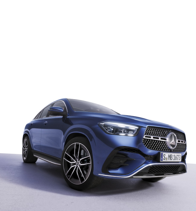 Blue Mercedes-Benz GLE Coupe Exterior Front Static