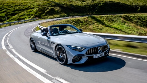 Grey Mercedes-AMG SL 63 Exterior Front Driving