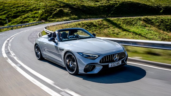 Grey Mercedes-AMG SL 63 Exterior Front Driving