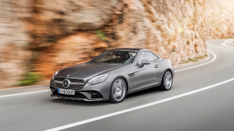 Used Mercedes-Benz SLC in Grey Driving