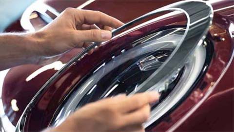 mini headlight trim replacement