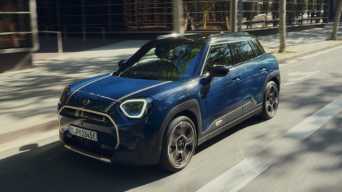 New Mini Aceman driving Blue