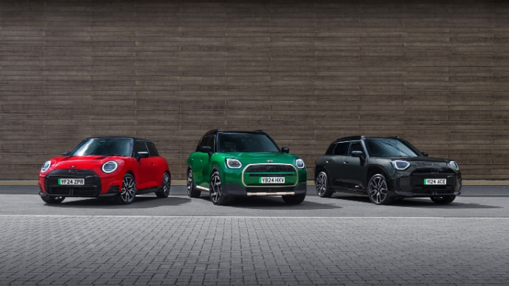 Range of Mini Electric models, cooper, countryman and Aceman