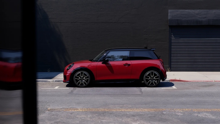 Red MINI Cooper 3-Door Exterior Side Static