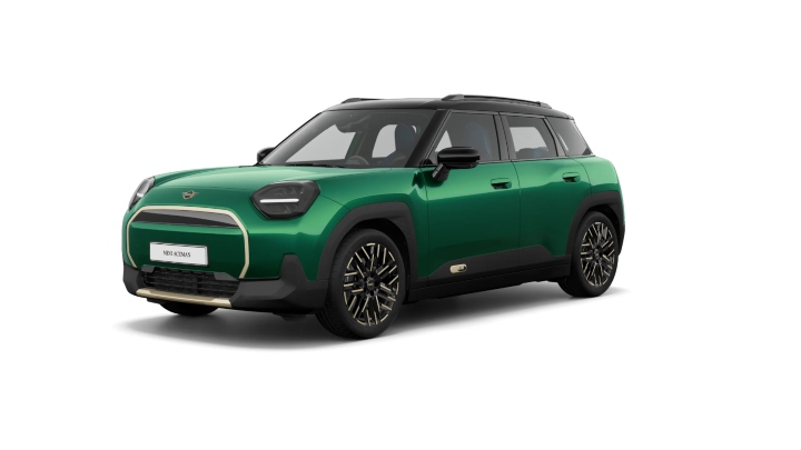 Green MINI Aceman Exclusive Exterior Front in Studio