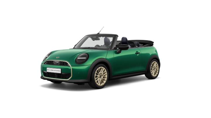 Green MINI Convertible Exclusive Exterior Front in Studio