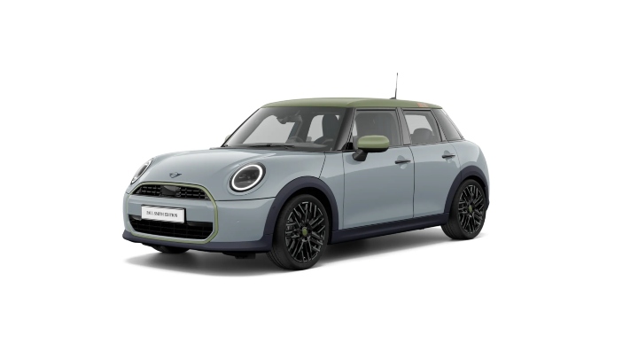 Silver MINI Cooper 5-Door Paul Smith Exterior Front in Studio