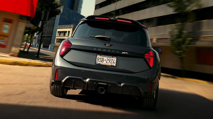 Black And Red MINI Cooper Rear Shot