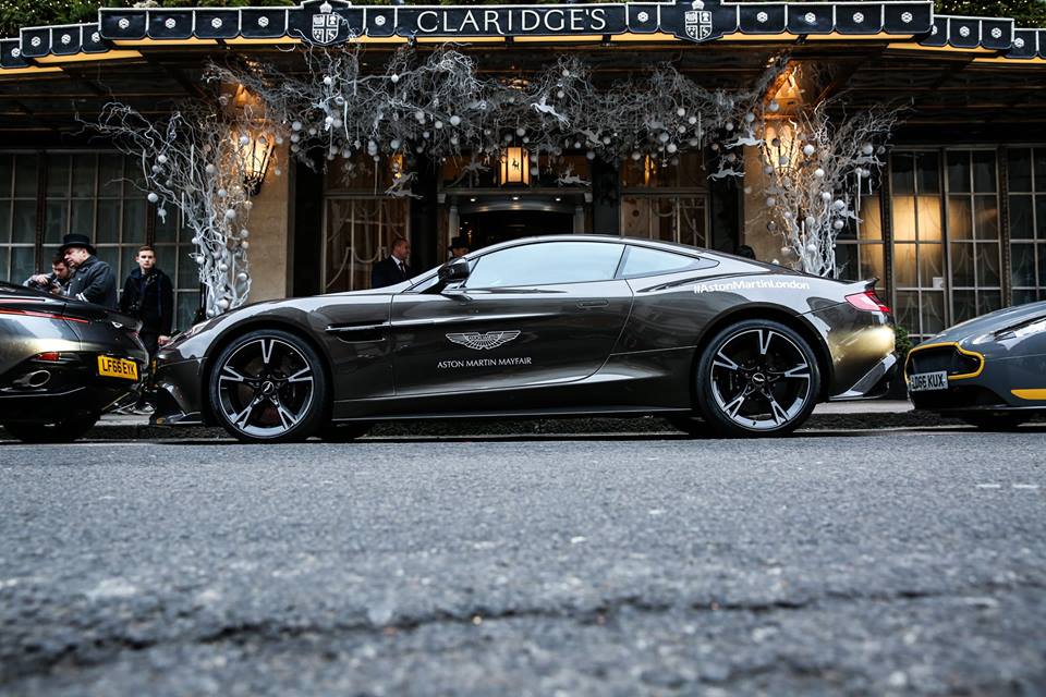 Aston Martin outside of Claridges.