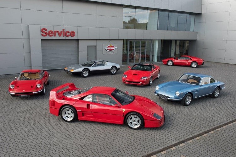 classic ferrari at wilmslow