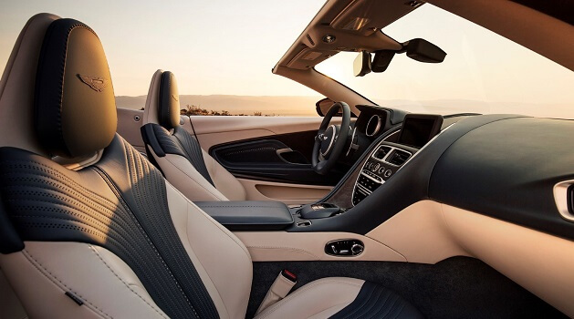 aston martin db11 volante v8 seats
