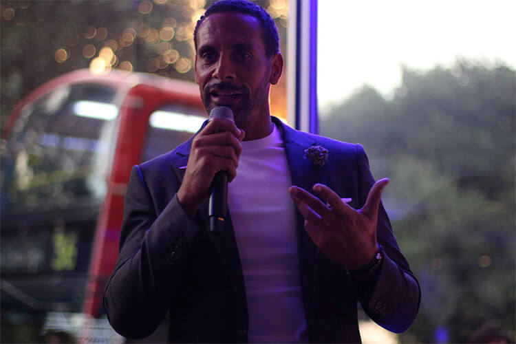 rio ferdinand at aston martin mayfair