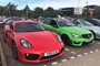 Porsche and mercedes-benz at car cafe