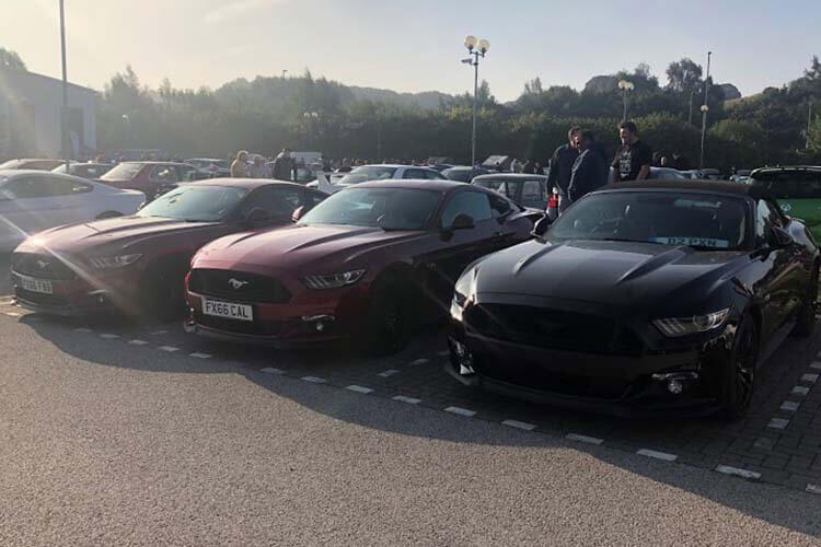 ford mustang at car cafe nottingham