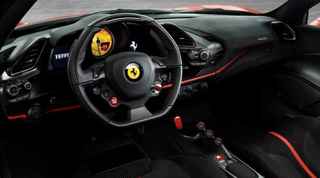 ferrari 488 pista interior