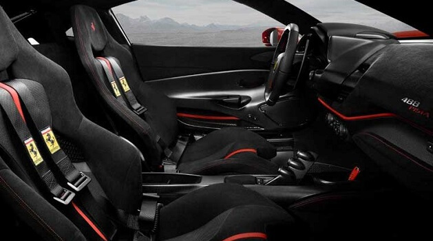 ferrari 488 pista seats