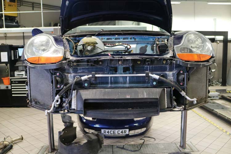 Porsche Boxster With Front Bumper Removed