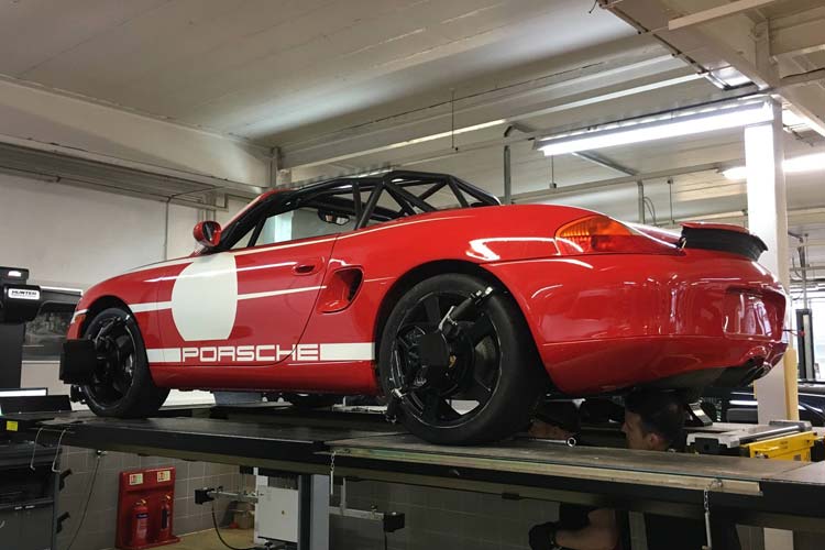 Porsche Boxster in Wilmslow Workshop