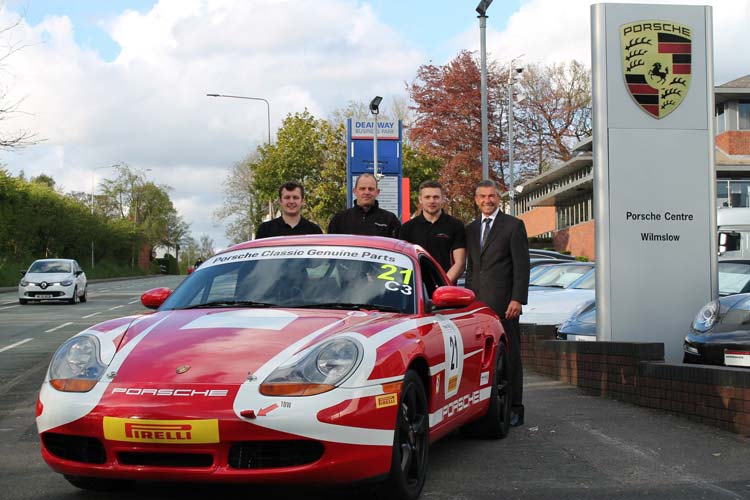 Restored Porsche Boxster at Porsche Centre Wilmslow