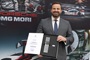 John Macdonald receiving Porsche Sutton Coldfield Award