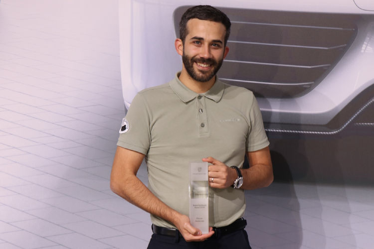 Kieran Anderson Receiving Porsche Bolton Award