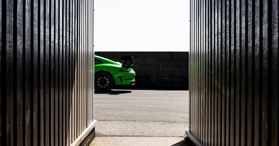 Rear End Green Porsche 911 GT3 RS