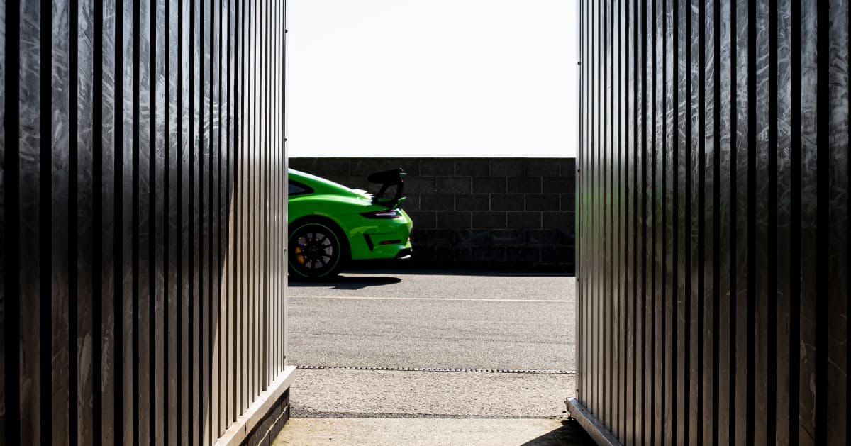 Rear End Green Porsche 911 GT3 RS