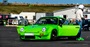 Green Porsche 911 RSR Static With Driver