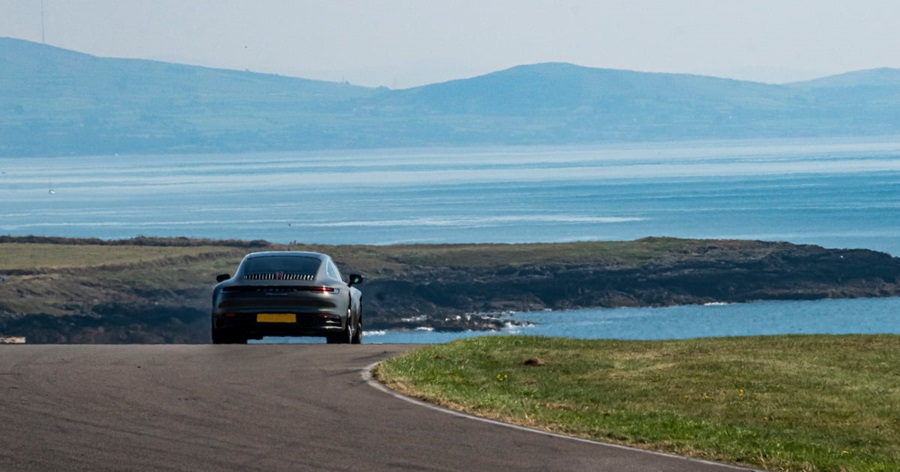Grey Porsche Anglesey Race Circuit