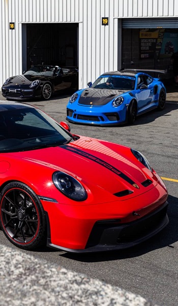 Trio Of Porsches In Pit Lane