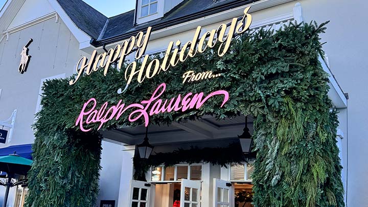 Bicester Village Ralph Lauren Christmas Welcome