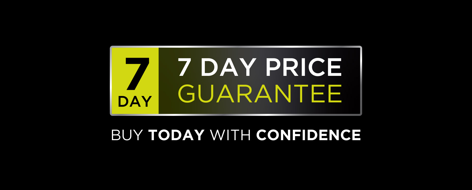7 day guarantee logo in a black background