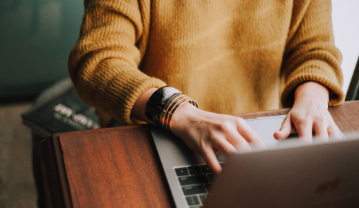 Person on their laptop.