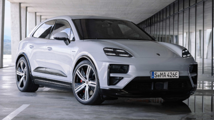 Porsche Macan Electric Front Side View