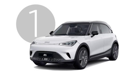 White smart #3 Exterior Front with Step 1 Background