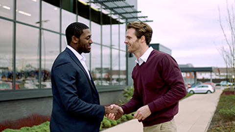 Handshake with Stratstone member