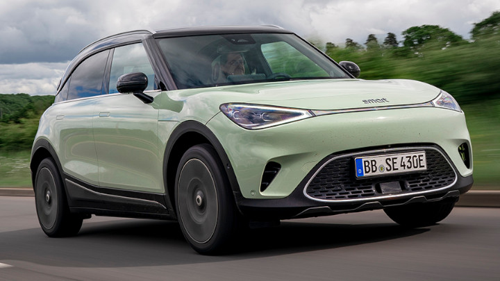 Green smart #1 Exterior Front Driving