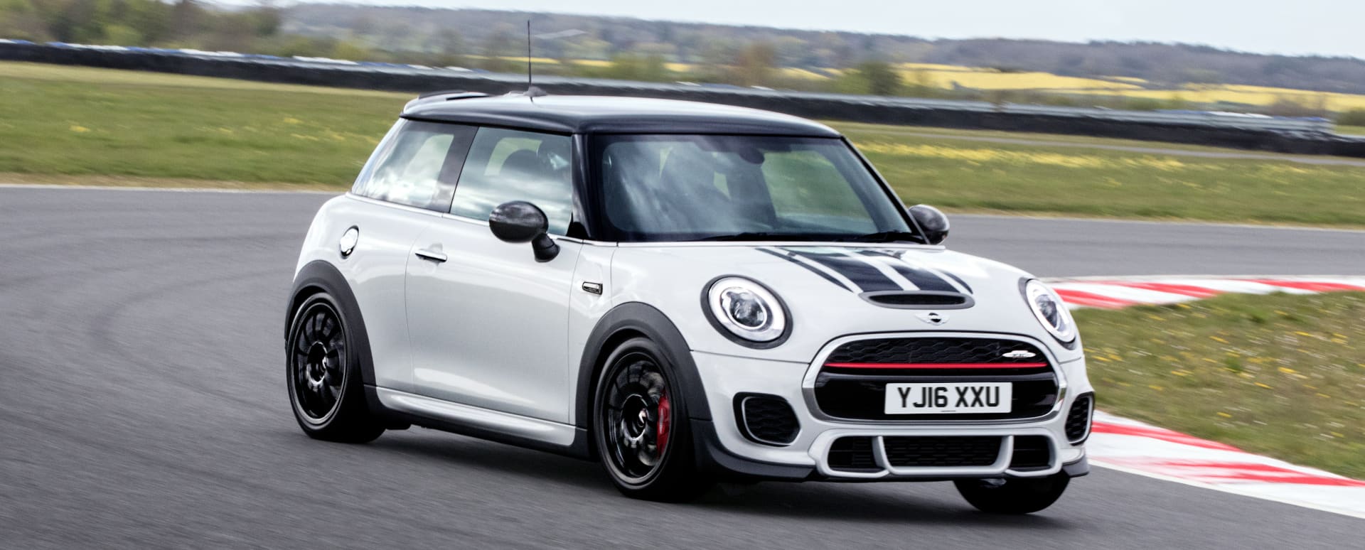 White MINI JCW Challenge Driving Track