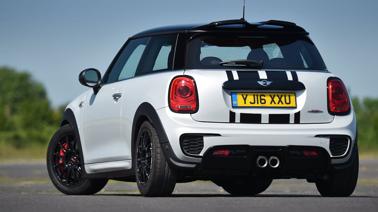 White MINI JCW Challenge Rear Static