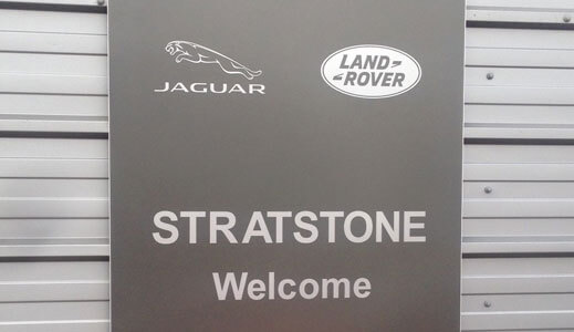 Stratstone Tottenham Service Centre welcome sign.